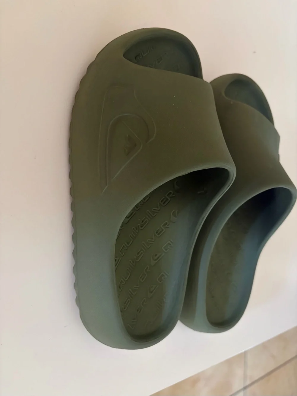 Quiksilver Kids Olive Green Slide Sandals